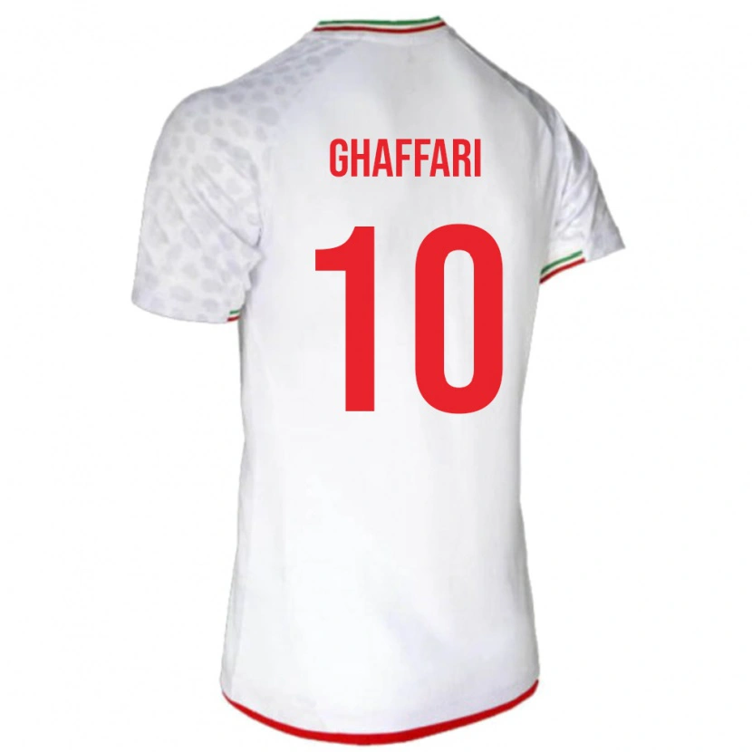 Danxen Enfant Maillot Iran Salman Ghaffari #10 Blanc Tenues Domicile 24-26 T-Shirt