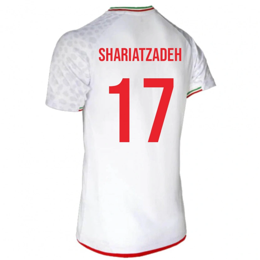 Danxen Enfant Maillot Iran Ahmad Shariatzadeh #17 Blanc Tenues Domicile 24-26 T-Shirt