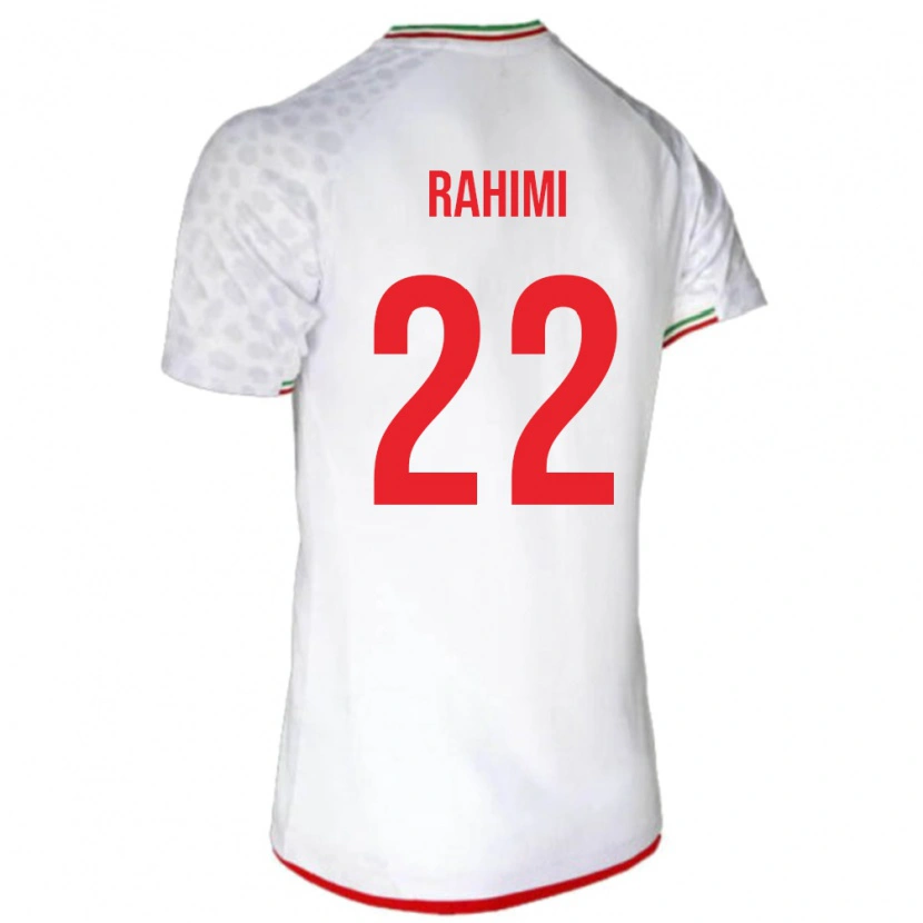Danxen Enfant Maillot Iran Farzad Rahimi #22 Blanc Tenues Domicile 24-26 T-Shirt