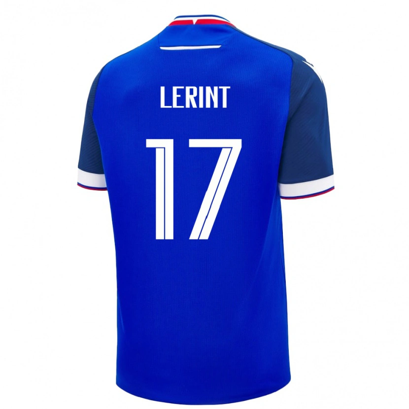 Danxen Enfant Maillot Slovaquie Alin Lerint #17 Bleu Tenues Domicile 24-26 T-Shirt