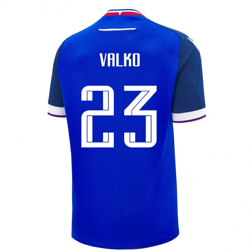 Danxen Enfant Maillot Slovaquie Bruno Valko #23 Bleu Tenues Domicile 24-26 T-Shirt