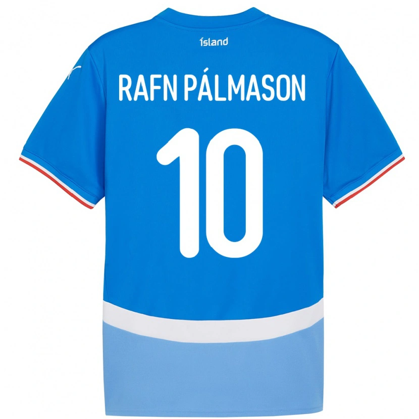 Danxen Enfant Maillot Islande Alexander Rafn Pálmason #10 Bleu Tenues Domicile 24-26 T-Shirt
