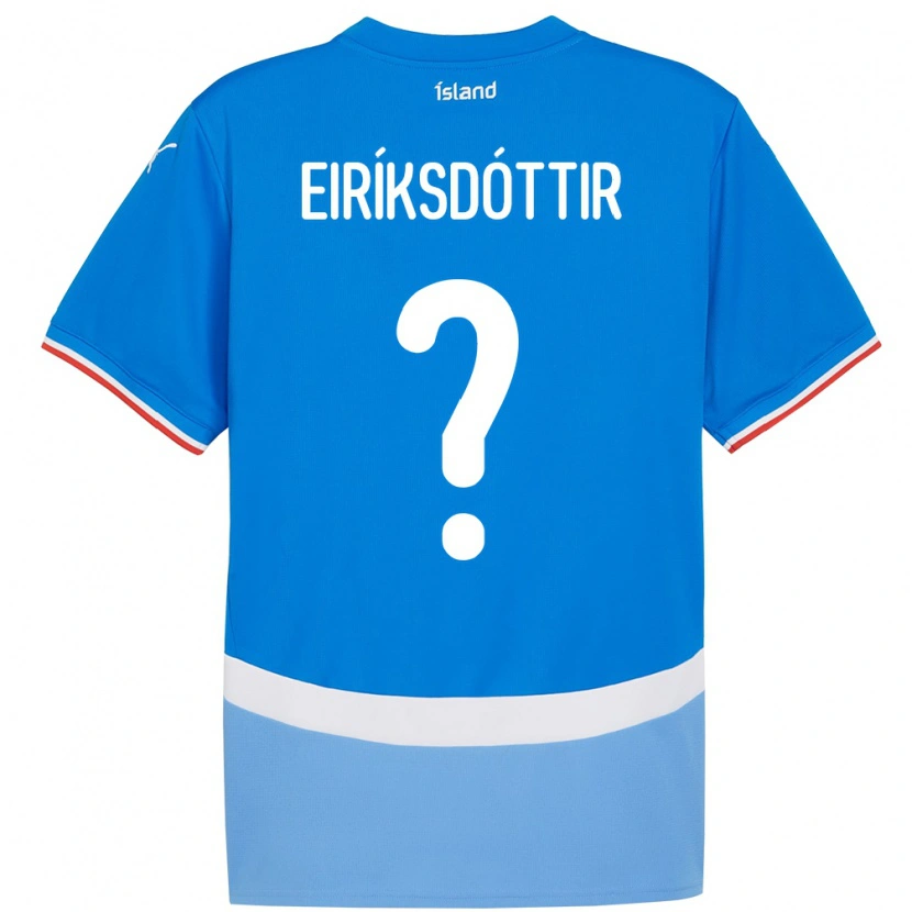 Danxen Enfant Maillot Islande Arna Eiríksdóttir #0 Bleu Tenues Domicile 24-26 T-Shirt