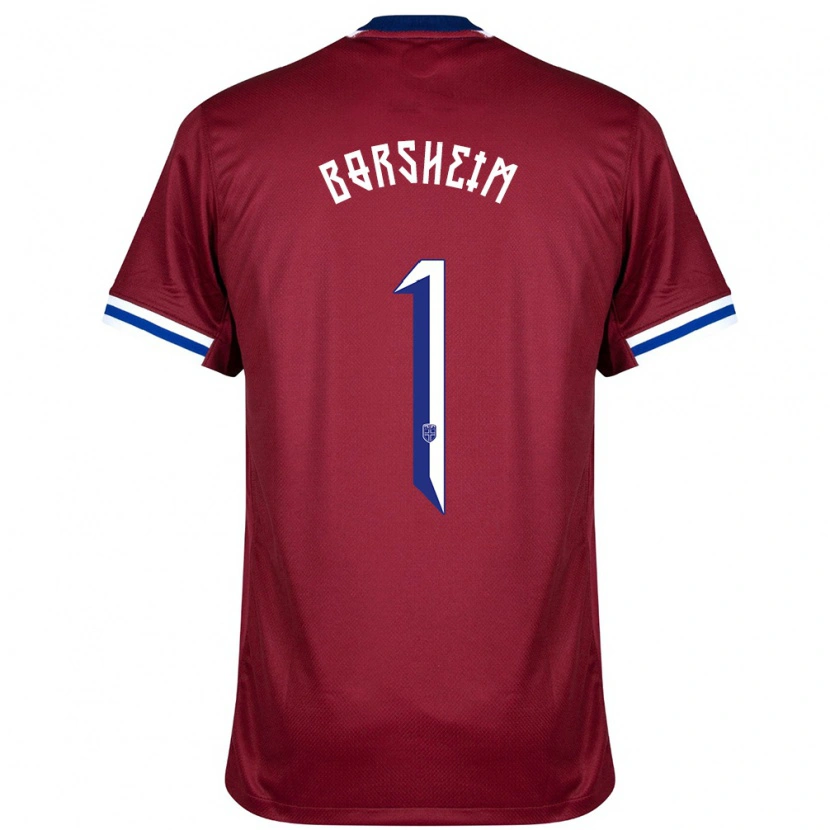 Danxen Enfant Maillot Norvège Martin Børsheim #1 Rouge Bleu Blanc Tenues Domicile 24-26 T-Shirt