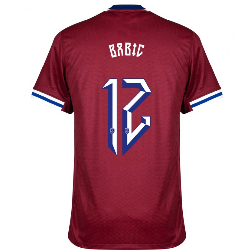 Danxen Enfant Maillot Norvège Lazar Babic #12 Rouge Bleu Blanc Tenues Domicile 24-26 T-Shirt