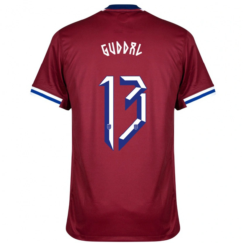 Danxen Enfant Maillot Norvège Tobias Guddal #13 Rouge Bleu Blanc Tenues Domicile 24-26 T-Shirt