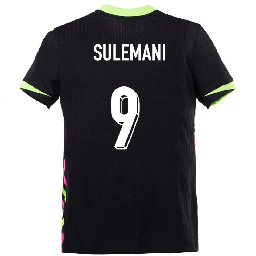 Danxen Enfant Maillot Australie Arion Sulemani #9 Bleu Foncé Tenues Extérieur 24-26 T-Shirt