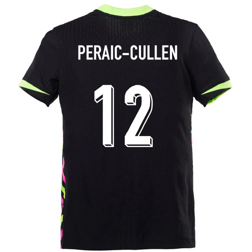 Danxen Enfant Maillot Australie Dylan Peraić-Cullen #12 Bleu Foncé Tenues Extérieur 24-26 T-Shirt