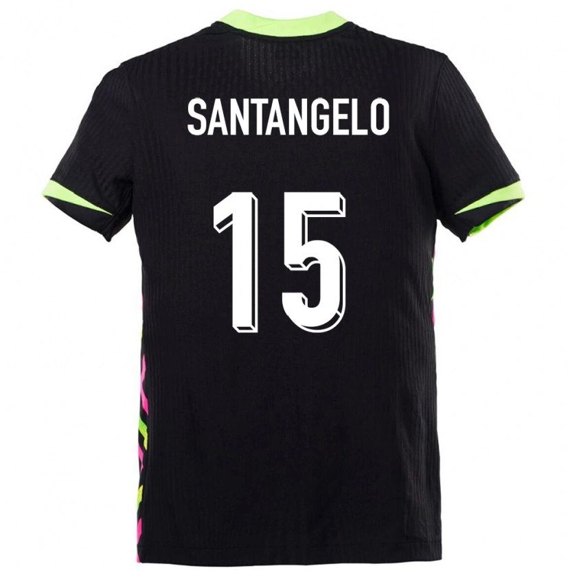 Danxen Enfant Maillot Australie Marco Santangelo #15 Bleu Foncé Tenues Extérieur 24-26 T-Shirt