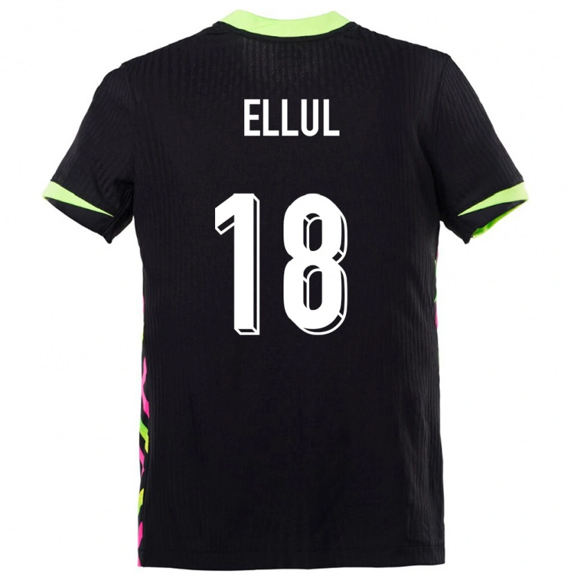Danxen Enfant Maillot Australie Noah Ellul #18 Bleu Foncé Tenues Extérieur 24-26 T-Shirt