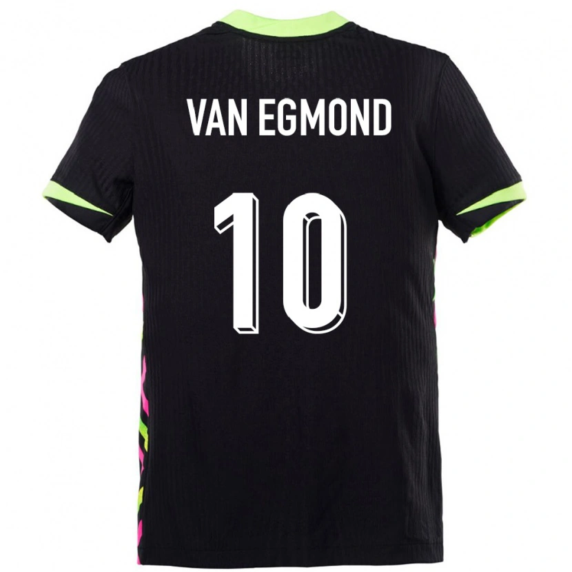 Danxen Enfant Maillot Australie Emily Van Egmond #10 Bleu Foncé Tenues Extérieur 24-26 T-Shirt