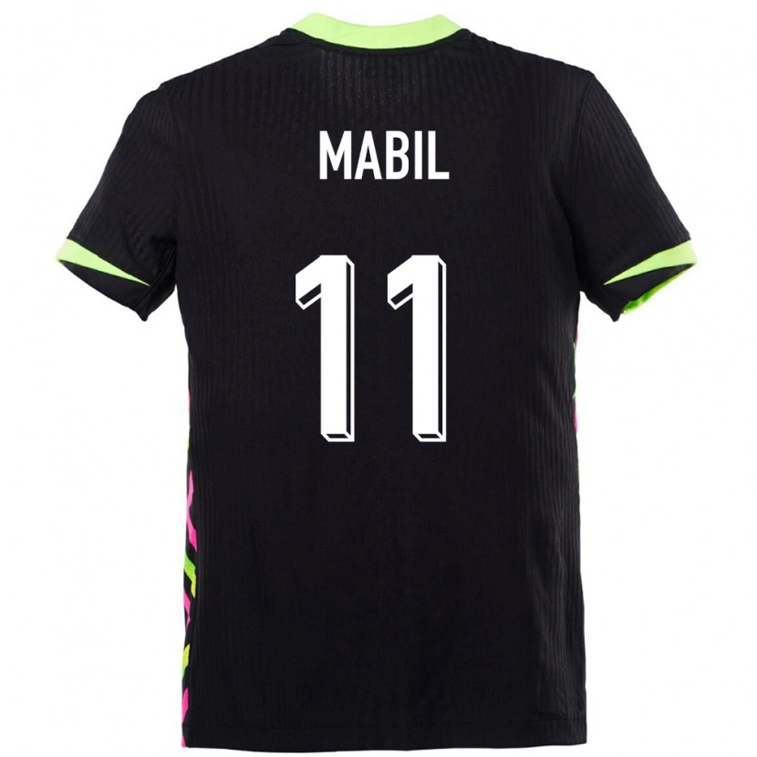 Danxen Enfant Maillot Australie Awer Mabil #11 Bleu Foncé Tenues Extérieur 24-26 T-Shirt
