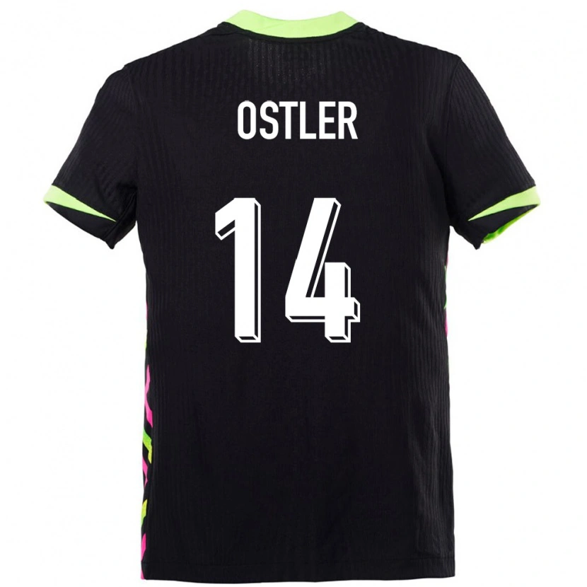 Danxen Enfant Maillot Australie Trent Ostler #14 Bleu Foncé Tenues Extérieur 24-26 T-Shirt