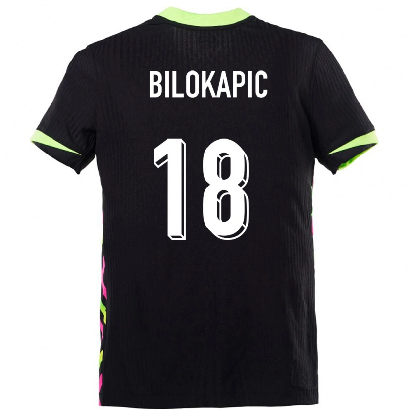 Danxen Enfant Maillot Australie Nicholas Bilokapic #18 Bleu Foncé Tenues Extérieur 24-26 T-Shirt