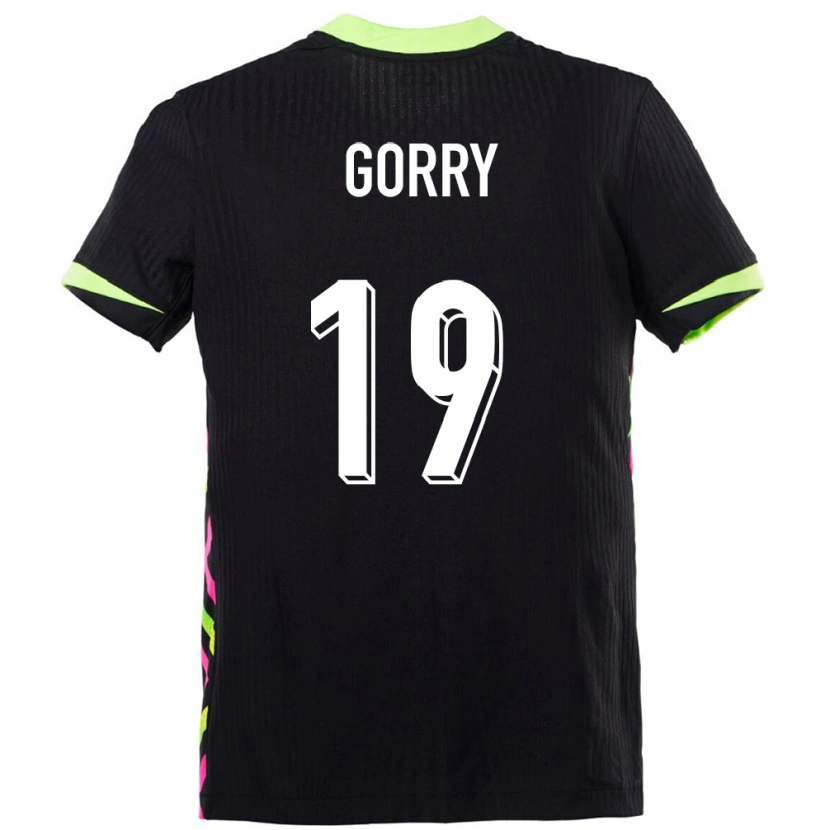Danxen Enfant Maillot Australie Katrina Gorry #19 Bleu Foncé Tenues Extérieur 24-26 T-Shirt