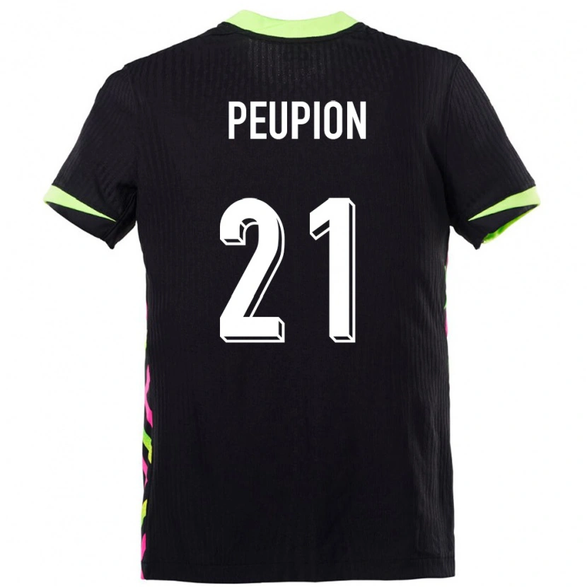 Danxen Enfant Maillot Australie Cameron Peupion #21 Bleu Foncé Tenues Extérieur 24-26 T-Shirt