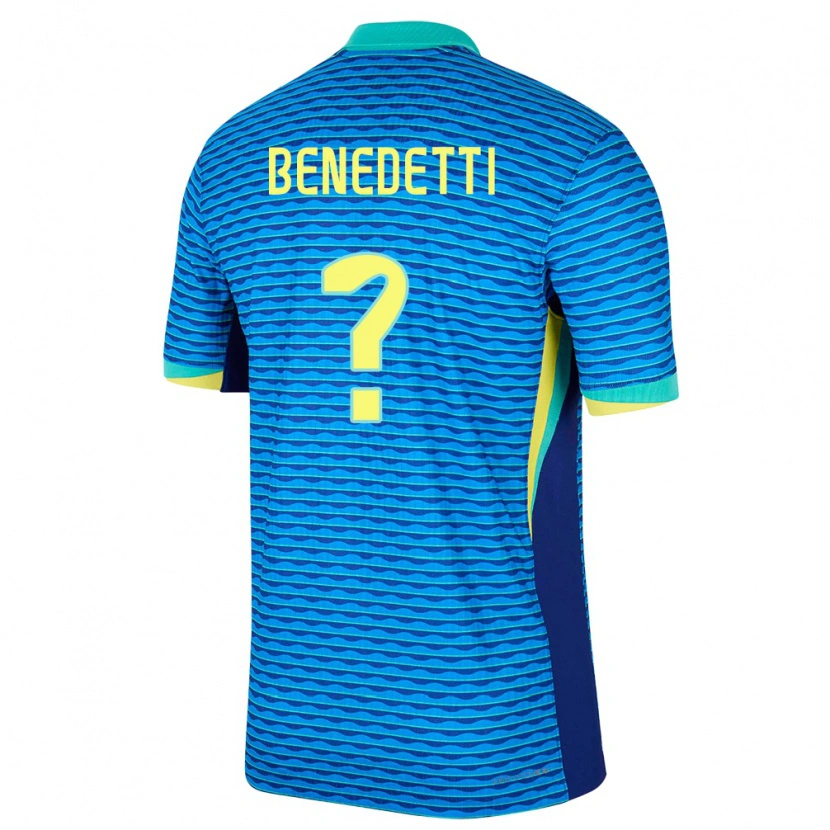 Danxen Enfant Maillot Brésil Luis Benedetti #0 Bleu Tenues Extérieur 24-26 T-Shirt