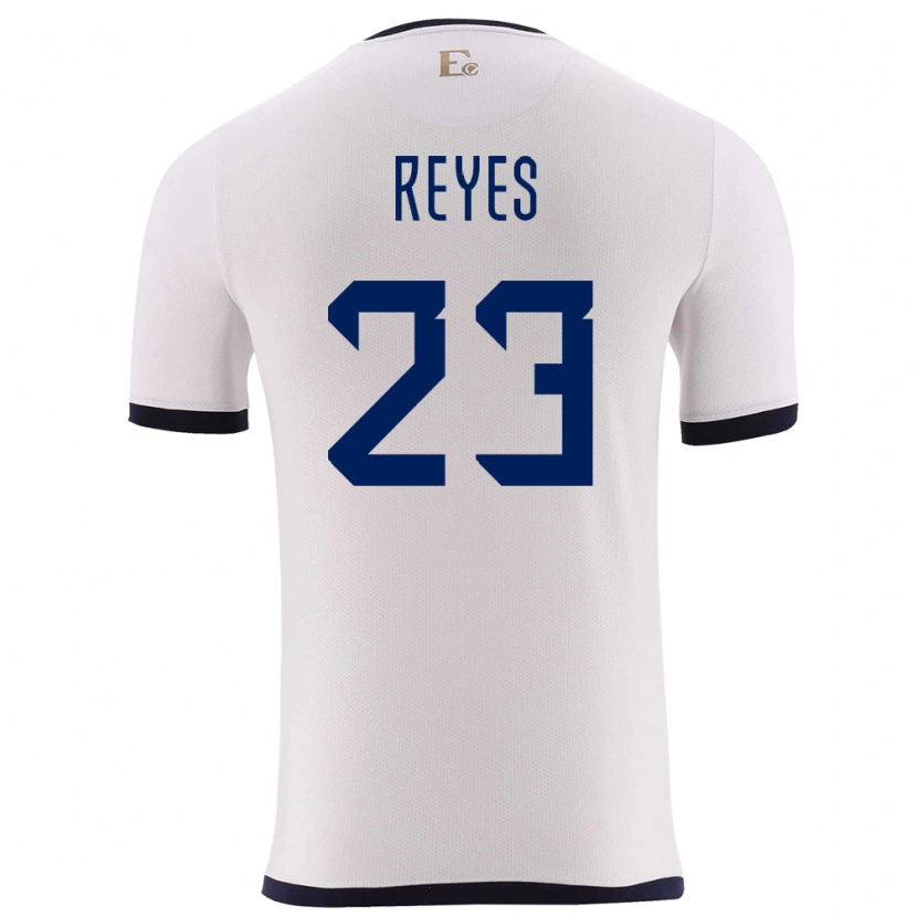 Danxen Enfant Maillot Équateur Maikel Reyes #23 Blanc Tenues Extérieur 24-26 T-Shirt