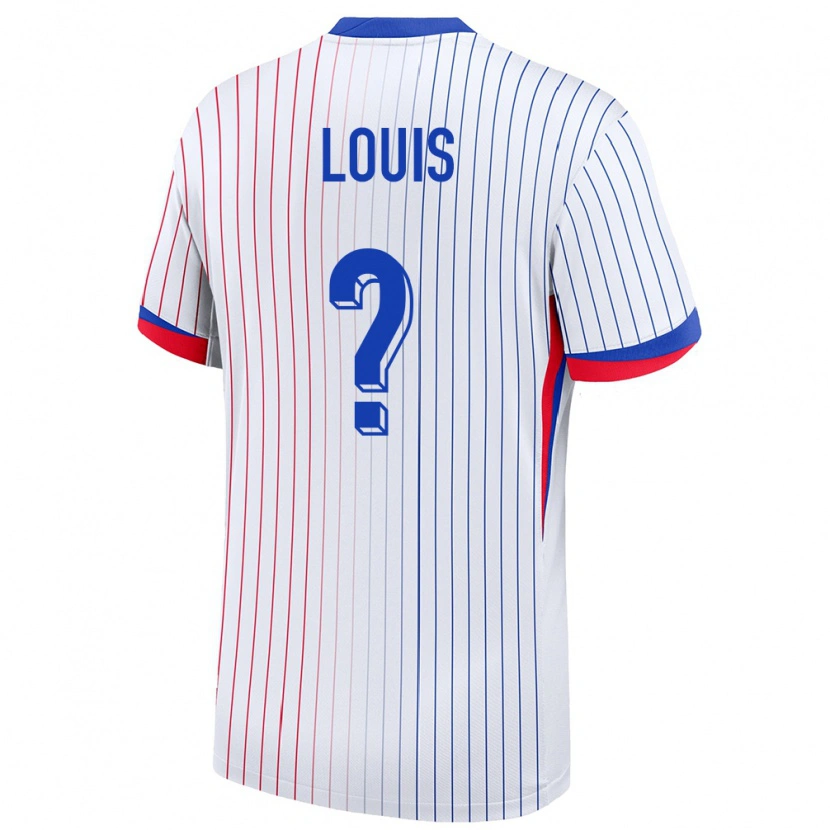 Danxen Enfant Maillot France Coleen Louis #0 Blanc Tenues Extérieur 24-26 T-Shirt