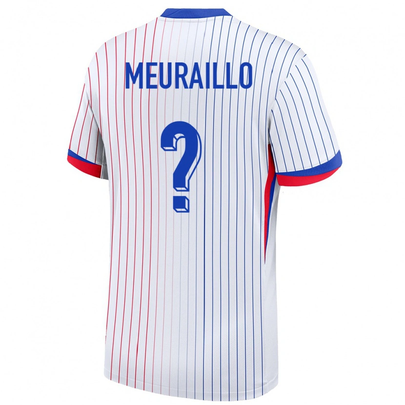 Danxen Enfant Maillot France Thâo Mouapa Mwa Meuraillo #0 Blanc Tenues Extérieur 24-26 T-Shirt