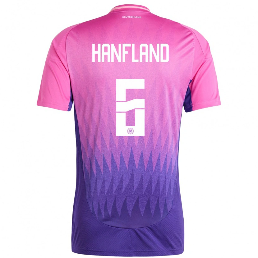 Danxen Enfant Maillot Allemagne Paul Hanfland #6 Rose-Mauve Tenues Extérieur 24-26 T-Shirt