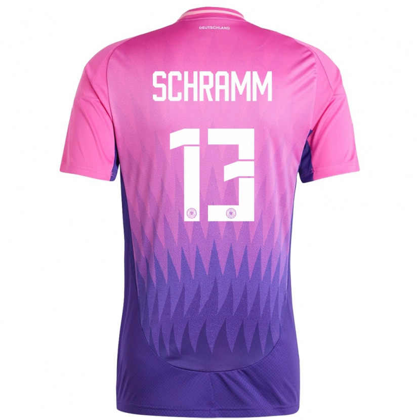 Danxen Enfant Maillot Allemagne Collin Schramm #13 Rose-Mauve Tenues Extérieur 24-26 T-Shirt