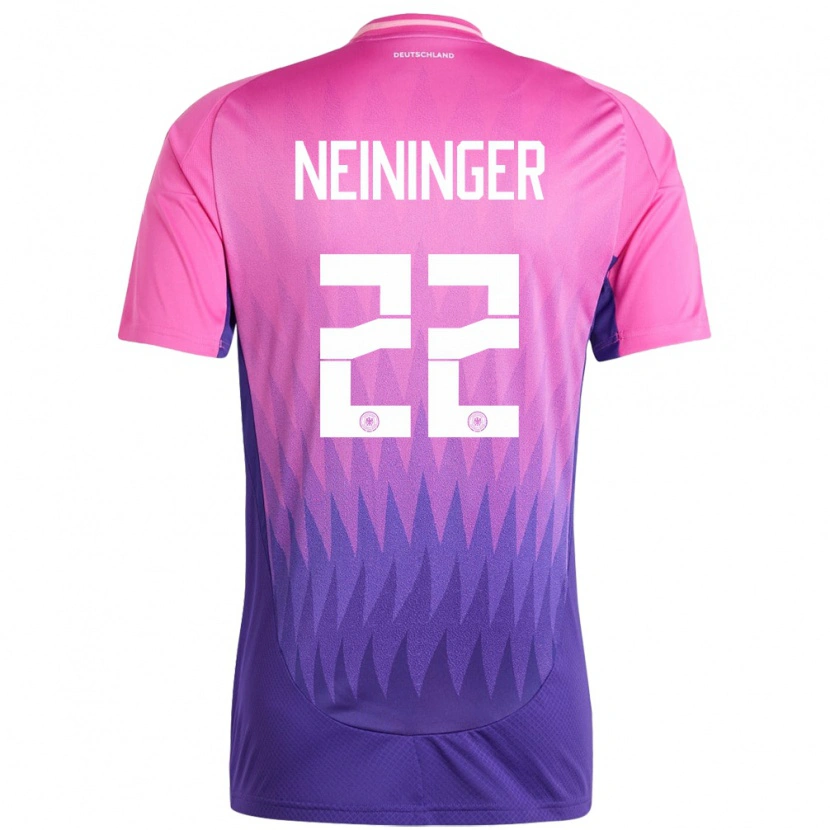 Danxen Enfant Maillot Allemagne Tim Neininger #22 Rose-Mauve Tenues Extérieur 24-26 T-Shirt
