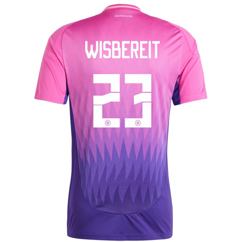 Danxen Enfant Maillot Allemagne Tom Wisbereit #23 Rose-Mauve Tenues Extérieur 24-26 T-Shirt