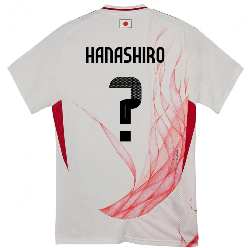 Danxen Enfant Maillot Japon Rinto Hanashiro #0 Blanc Tenues Extérieur 24-26 T-Shirt