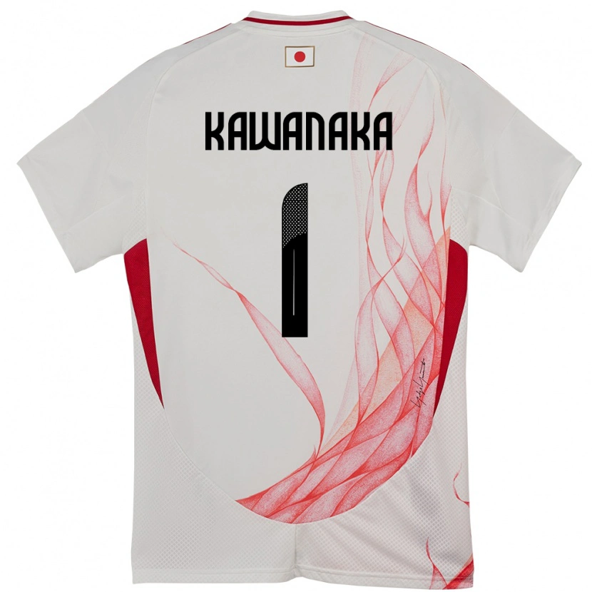 Danxen Enfant Maillot Japon Aoto Kawanaka #1 Blanc Tenues Extérieur 24-26 T-Shirt