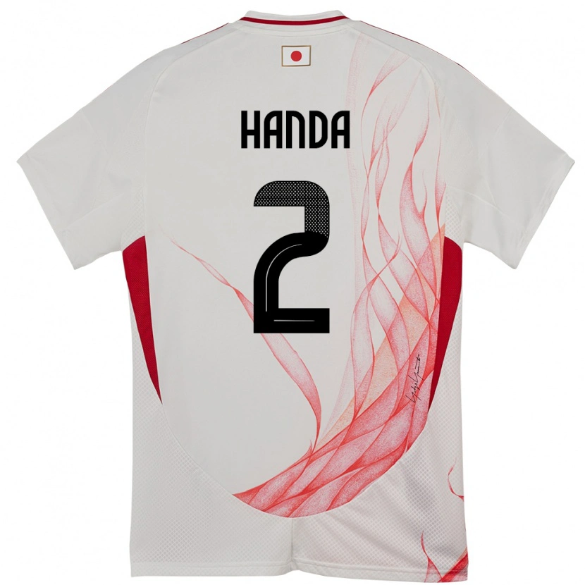 Danxen Enfant Maillot Japon Riku Handa #2 Blanc Tenues Extérieur 24-26 T-Shirt