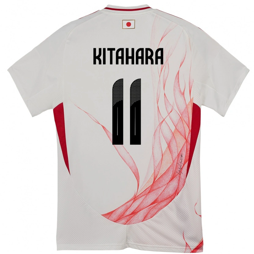 Danxen Enfant Maillot Japon Maki Kitahara #11 Blanc Tenues Extérieur 24-26 T-Shirt