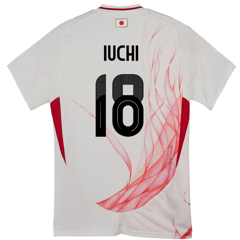 Danxen Enfant Maillot Japon Yosuke Iuchi #18 Blanc Tenues Extérieur 24-26 T-Shirt