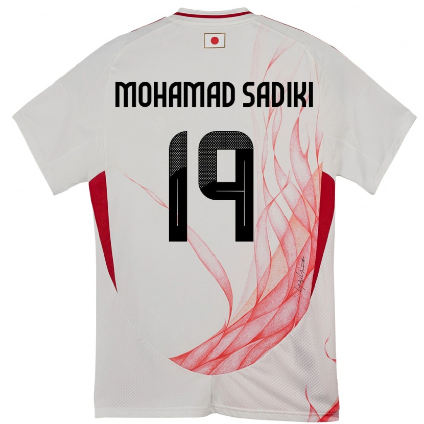 Danxen Enfant Maillot Japon Mohamad Sadiki Wade #19 Blanc Tenues Extérieur 24-26 T-Shirt