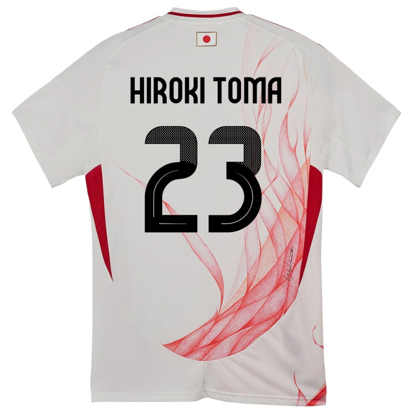 Danxen Enfant Maillot Japon Otavio Hiroki Toma #23 Blanc Tenues Extérieur 24-26 T-Shirt