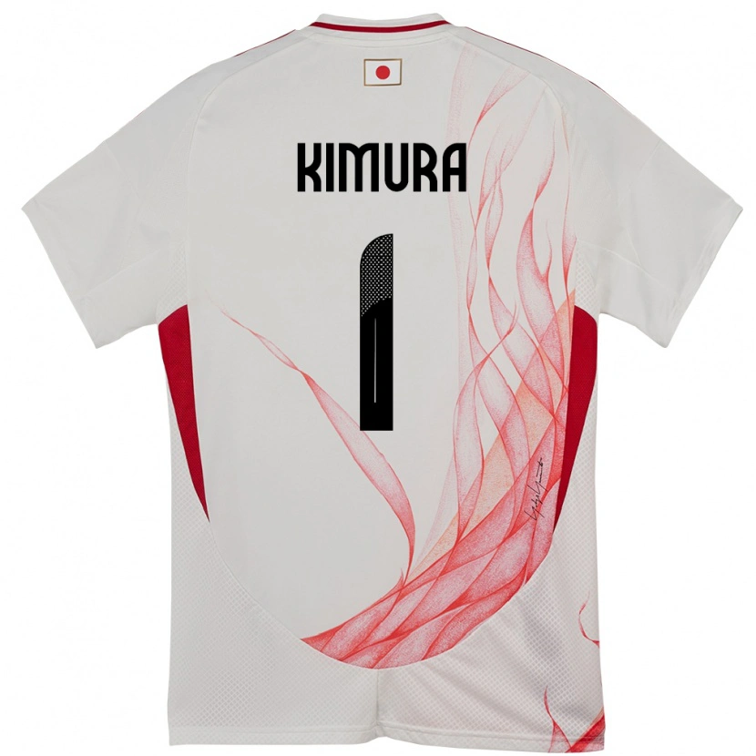 Danxen Enfant Maillot Japon Ryoya Kimura #1 Blanc Tenues Extérieur 24-26 T-Shirt