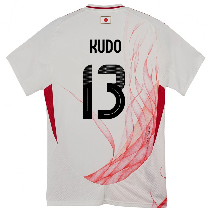 Danxen Enfant Maillot Japon Kota Kudo #13 Blanc Tenues Extérieur 24-26 T-Shirt