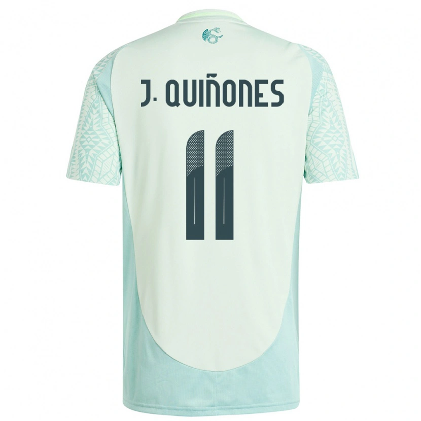 Danxen Enfant Maillot Mexique Julián Quiñones #11 Lin Vert Tenues Extérieur 24-26 T-Shirt