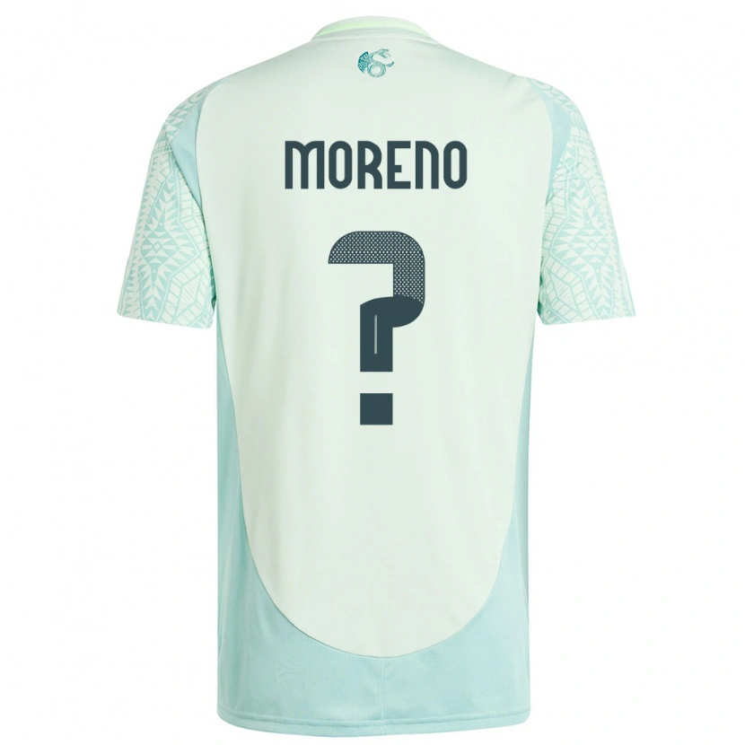 Danxen Enfant Maillot Mexique Omar Moreno #0 Lin Vert Tenues Extérieur 24-26 T-Shirt