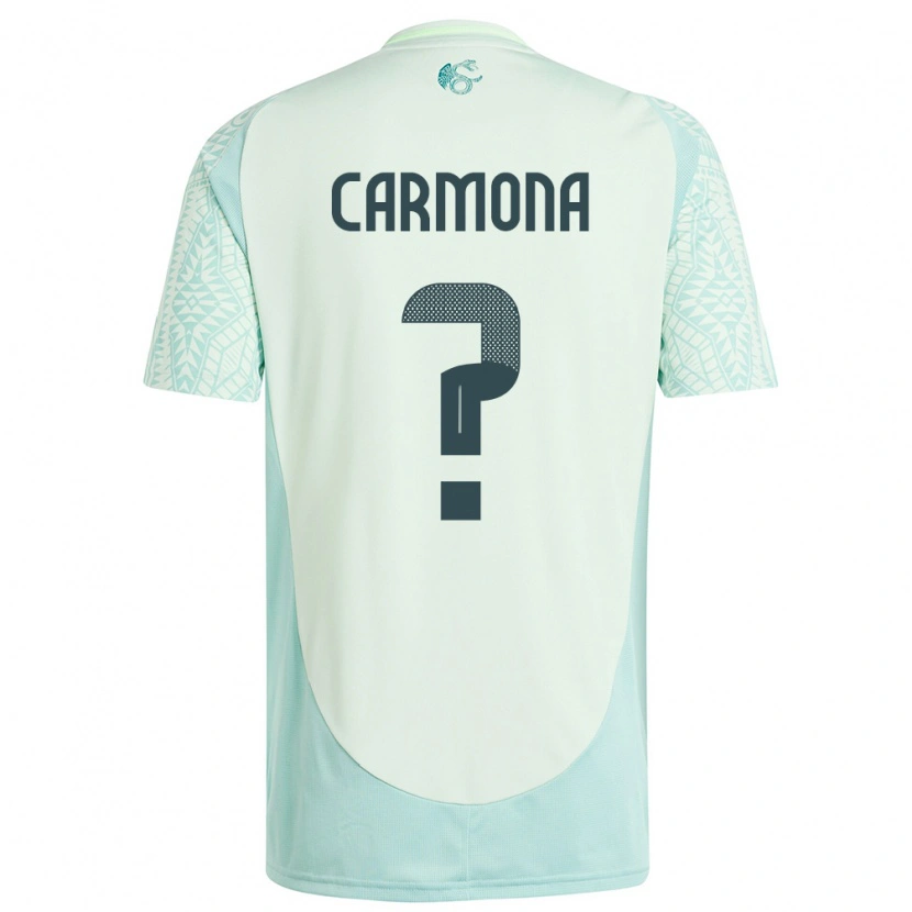 Danxen Enfant Maillot Mexique Luis Carmona #0 Lin Vert Tenues Extérieur 24-26 T-Shirt