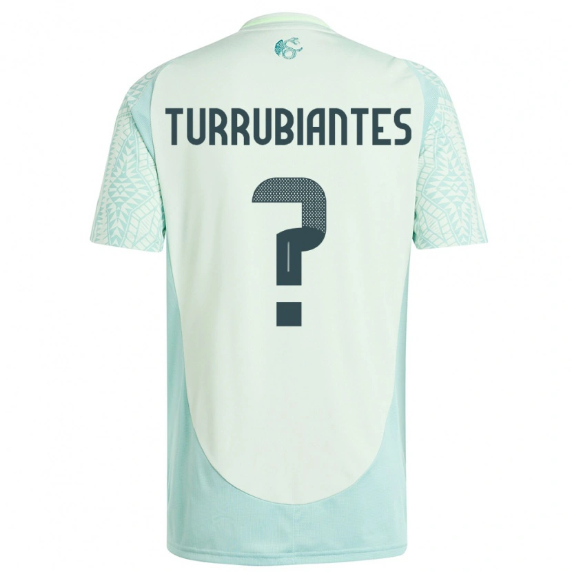 Danxen Enfant Maillot Mexique Abdon Turrubiantes #0 Lin Vert Tenues Extérieur 24-26 T-Shirt