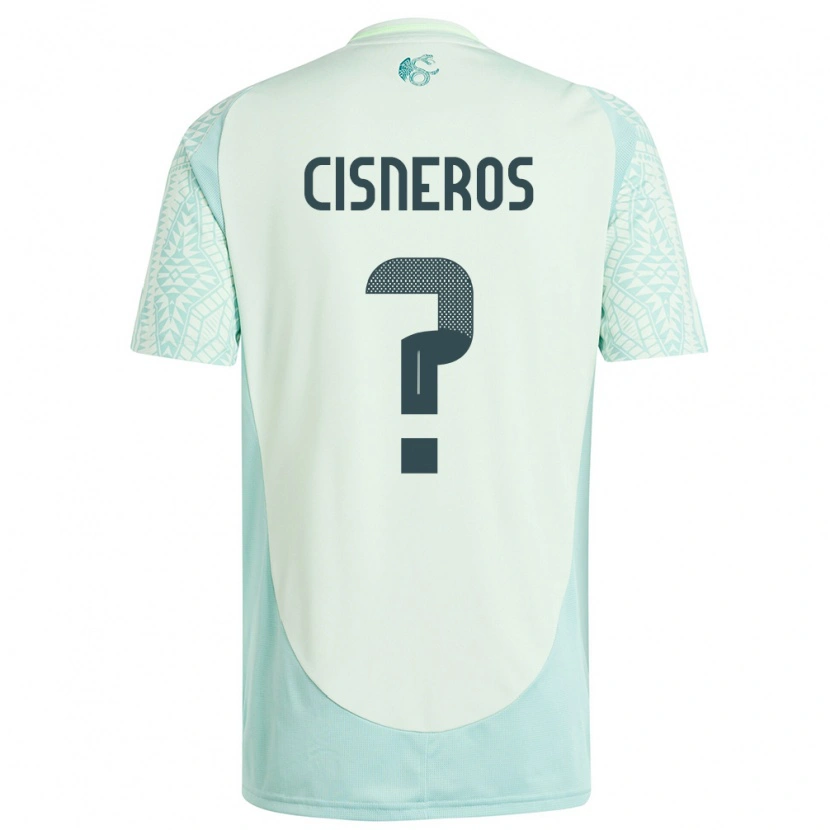 Danxen Enfant Maillot Mexique Santiago Cisneros #0 Lin Vert Tenues Extérieur 24-26 T-Shirt