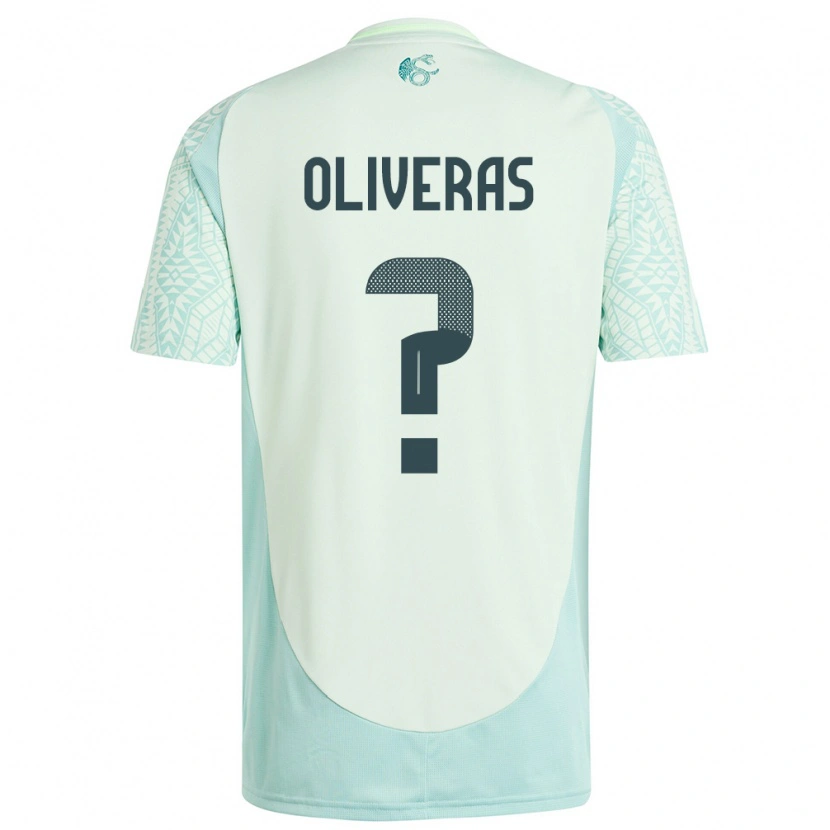 Danxen Enfant Maillot Mexique Robert Oliveras #0 Lin Vert Tenues Extérieur 24-26 T-Shirt