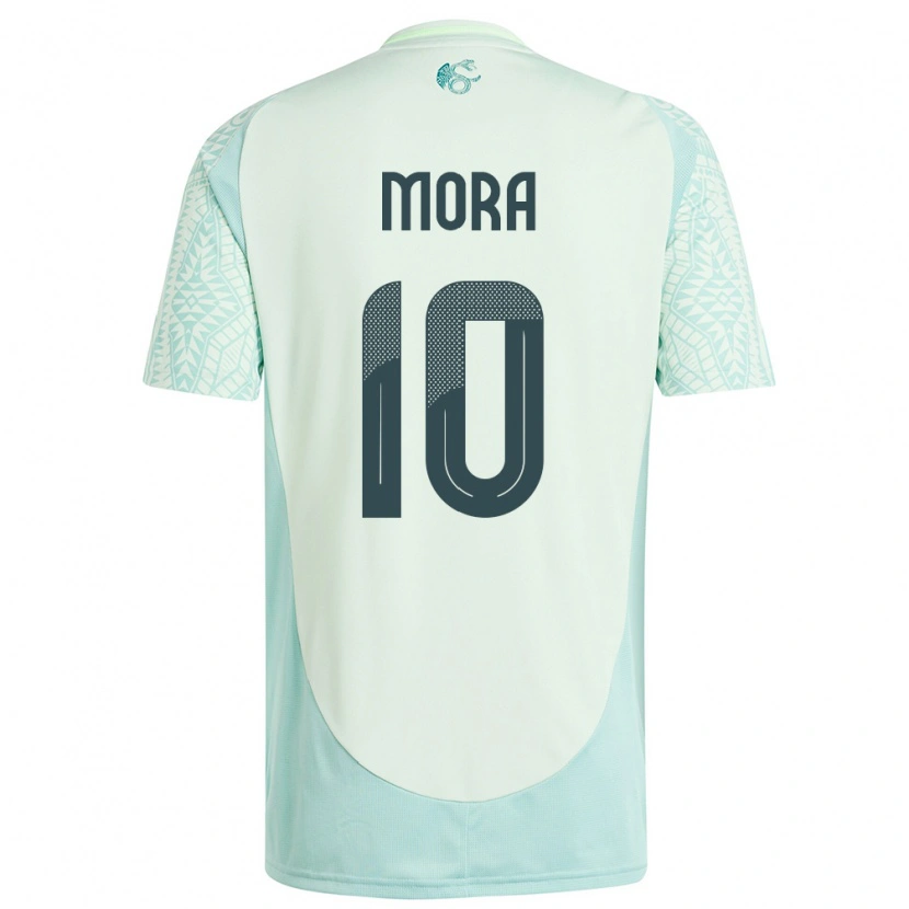 Danxen Enfant Maillot Mexique Gilberto Mora #10 Lin Vert Tenues Extérieur 24-26 T-Shirt