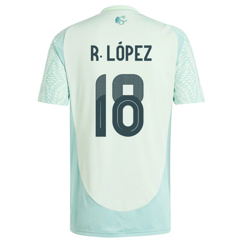 Danxen Enfant Maillot Mexique Rodrigo López #18 Lin Vert Tenues Extérieur 24-26 T-Shirt