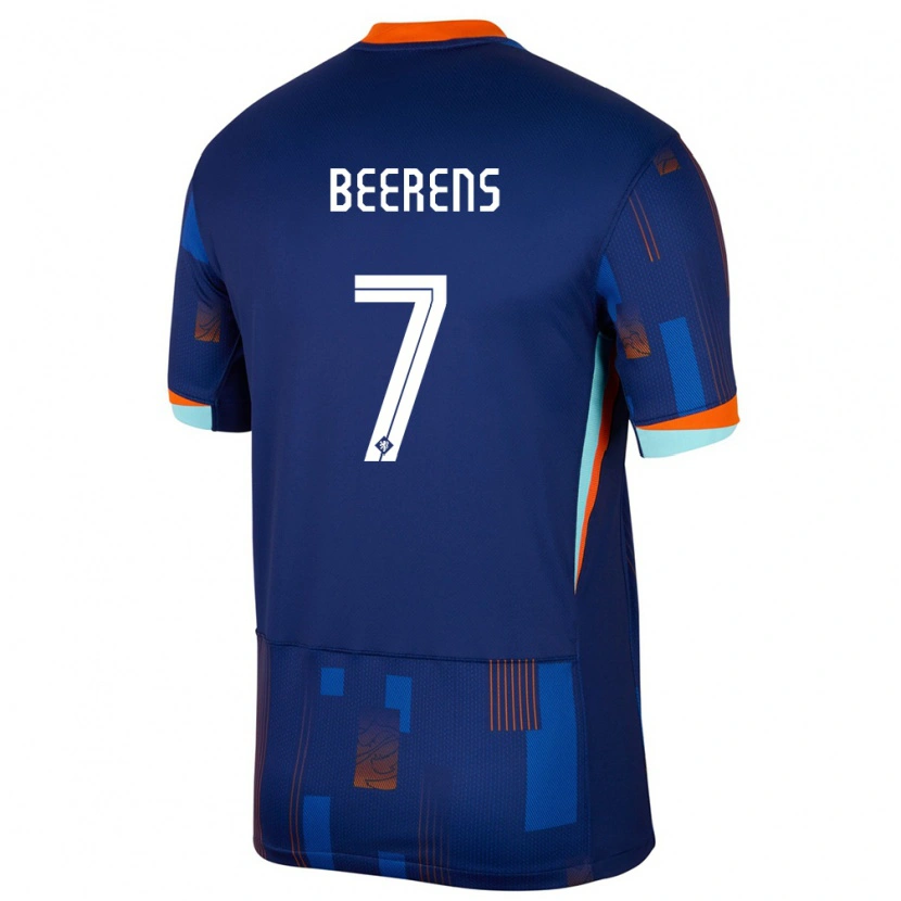 Danxen Enfant Maillot Pays-Bas Jairo Beerens #7 Bleu Tenues Extérieur 24-26 T-Shirt