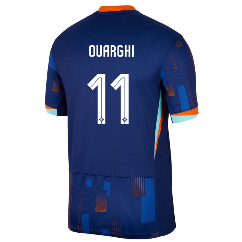 Danxen Enfant Maillot Pays-Bas Ayoub Ouarghi #11 Bleu Tenues Extérieur 24-26 T-Shirt