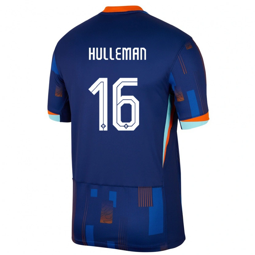 Danxen Enfant Maillot Pays-Bas Daan Hulleman #16 Bleu Tenues Extérieur 24-26 T-Shirt