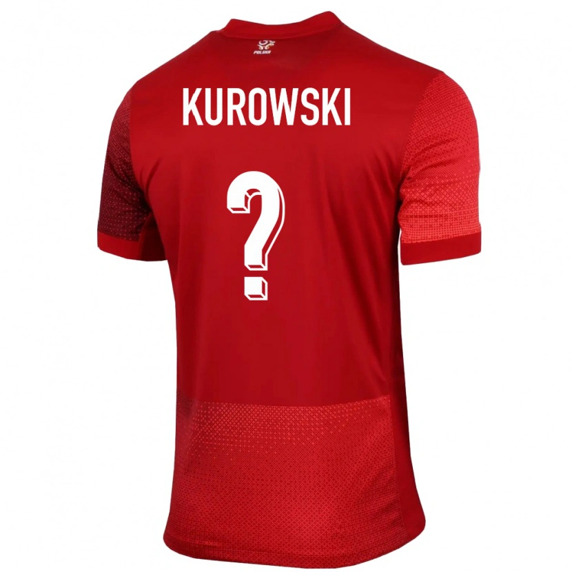 Danxen Enfant Maillot Pologne Krzysztof Kurowski #0 Rouge Tenues Extérieur 24-26 T-Shirt