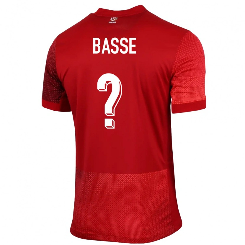 Danxen Enfant Maillot Pologne Adam Basse #0 Rouge Tenues Extérieur 24-26 T-Shirt
